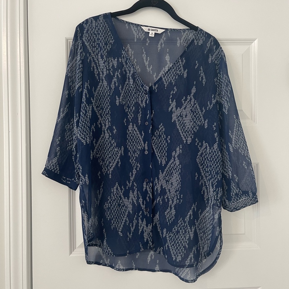 Sheer Button Down Top - image 1